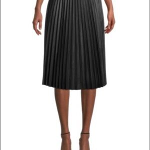 Pleather‎ pleated midi skirt bagatelle collection whimsygoth size Xs